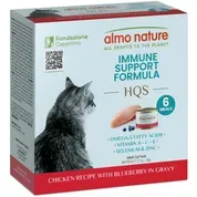 Almo Nature HQS Supportive Formula Immune Support System Chicken Recipe with Blueberry in Gravy Wet Cat Food
