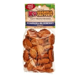 K9 Granola Pumpkin & Blueberry Nugget Baked Dog Treats - 12oz