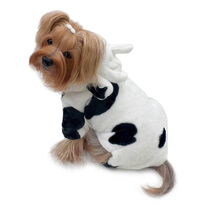 Ultra Thick Plush Moo Cow Hooded Pajamas - Image 2