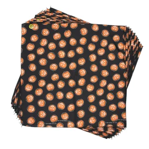 Glow Pumpkins Dog Bandana, 22 inch, 12 Pack