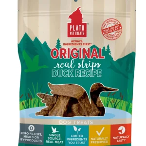 Plato Pet Treats Duck Recipe Natural Dog Chews - 18 oz Bag