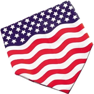 Top Performance 4th of July Stars & Stripes Dog Bandana - Patriotic Red White Blue Tie-On Pet Bandana