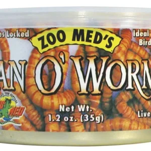 Zoo Med Laboratories Can O’ Worms for Most Lizards, Turtles, Fish, Birds & Small Animals - 1.2 Oz