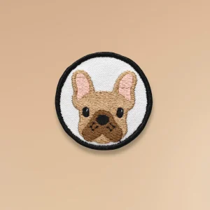 Frenchie Face Circle Patch