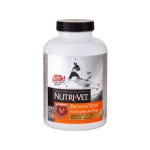 Nutri-Vet Skin and Coat Brewers Yeast with Garlic Chewables Dog Supplements - 500 ct Bottle