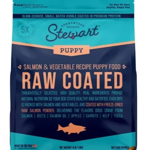 Stewart Raw Coated Small-Batch Salmon and Vegetable Freeze-Dried Raw Coated Puppy Formula Dry Dog Food