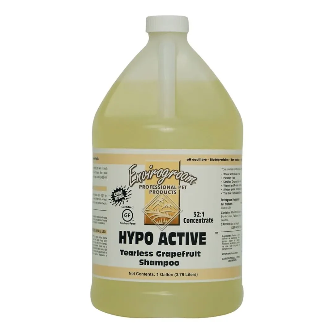 Envirogroom Hypo Active 32:1 Hypo Allergenic Tearless Grapefruit Shampoo, 1 Gallon