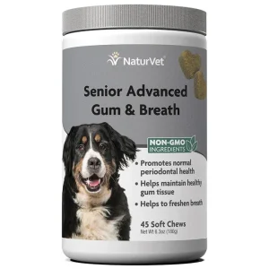 Naturvet Senior Gum & Breath Soft Chew Dog Supplements - 45 ct