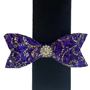 NOLA Bow Dog Hair Accessory by Bark Fifth Avenue - Mardi Gras Dog Bows Set of 2