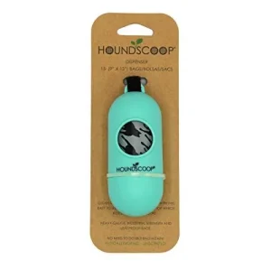 Houndscoop Leash Dispenser with 15 Count Plant Based Compostable Pet Wastebags - 15 Count