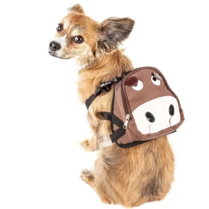 Pet Life ® 'Mooltese' Large-Pocketed Animated Fashion Dog Harness Backpack