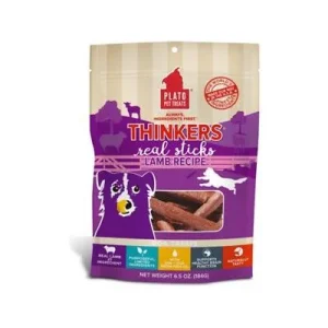 Plato Pet Treats Thinkers Lamb Natural Dog Chews - 6.5 oz Bag