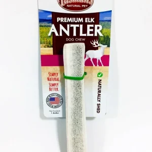 Tasman's Natural Pet Elk Antler Large Dog Natural Chews - Double Split