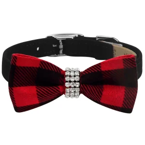 Susan Lanci Giltmore Red Gingham Bow Tie Collar