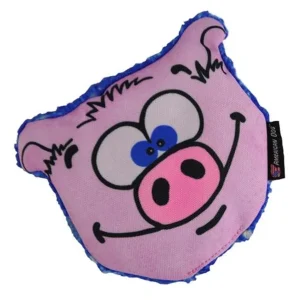 Pokey Pig Squeakerless Floating Dog Toy - Crinkle Plush with 1000D Nylon - Water Play