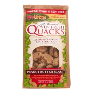K9 Granola Oven Fresh QUACKS Peanut Butter Blast Baked Dog Treats - 10 oz