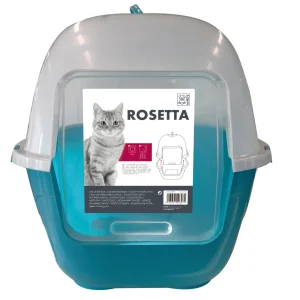M Pets Rosetta Litter Box for Cats (Blue)