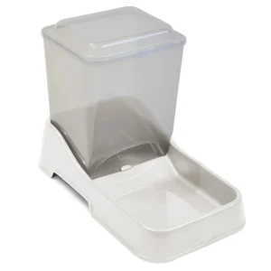 Van Ness Squared Bowl Gravity Auto Feeder with Hinged Top Cat and Dog Feeder