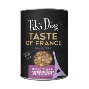 Tiki Dog Taste of the World French Beef Burgundy Canned Dog Food - 12 oz Can - Case of 8