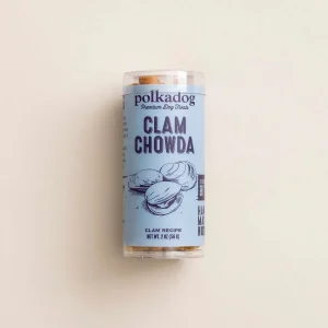 Polkadog Clam Chowda Training Bits - Crunchy Clam & Salmon Dog Treats (2 oz)
