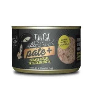 Tiki Cat After Dark Pate+ Grain-Free Chicken in Broth Adult Canned Cat Food