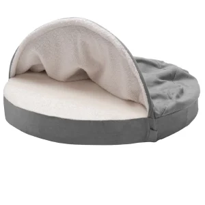 FurHaven Faux Sheepskin Snuggery Orthopedic Pet Bed - Gray (18")