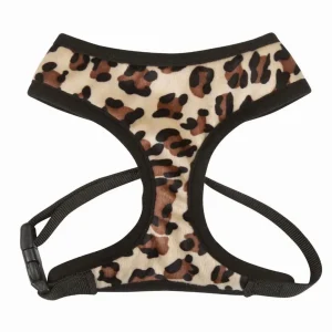CC Plush Print Dog Harness Large Leopard