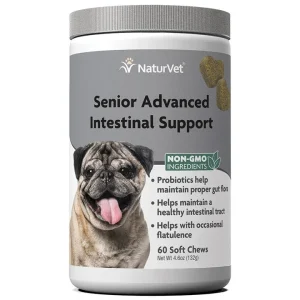 Naturvet Senior Intestinal Support Soft Chew Dog Supplements - 60 ct