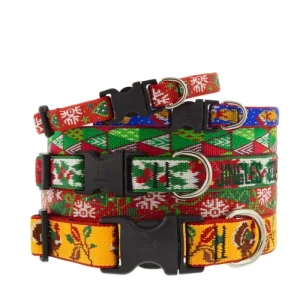 Microbatch Holiday Designs Dog Collars