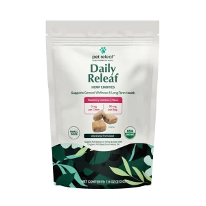 Pet Releaf Edibites Small Breed Blueberry/Cranberry Immunity Boost Hardchew Dog Treats - 7.5 oz Bag