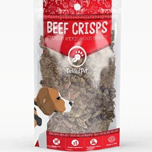 Tickled Pet Natural USA Beef Crisps Dog Jerkey Treats - 8 oz Bag