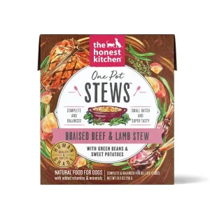 Honest Kitchen ONE POT STEW Beef and Lamb Wet Dog Food - 10.5 Oz - Case of 6