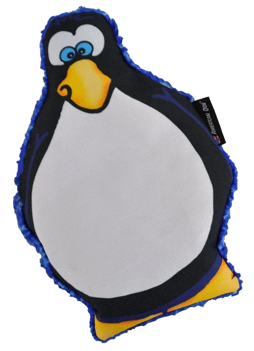 Arty Arctic Penguin Dog Toy - Crinkle Toy That Floats, No Squeaker