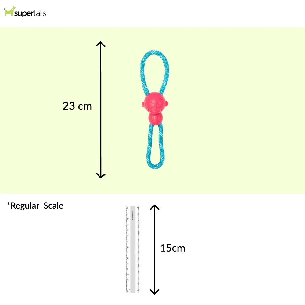 Zippy Paws ZippyTuff Monkey RopeTugz Plush Toy for Dogs (Pink) - Image 2