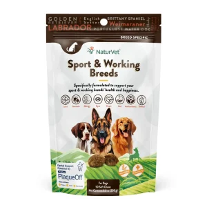 NaturVet Breed-Specific Sport/Working Breed Supplement Soft Chew 50 ct