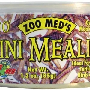 Zoo Med Laboratories Can O’ Mini Mealies for Most Lizards, Turtles, Fish, Birds, & Small Animals - 1.2 Oz