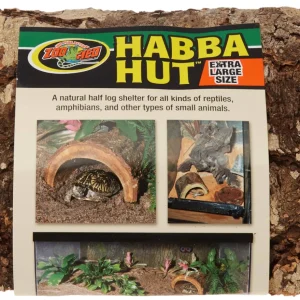 Zoo Med Laboratories Reptile Habba Hut™ for Reptiles, Amphibians & Small Animals X-Large - 4 X 9.25 X 9 Inch