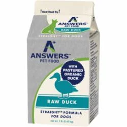 Answers Frozen Dog Food Straight Duck - 1 lb