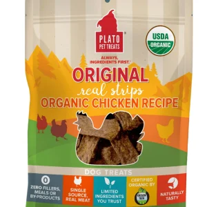 Plato Pet Treats Chicken Recipe Natural Dog Chews - 18 oz Bag