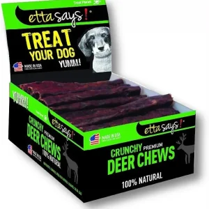 Etta Says Dog Treats Crunchy Chew Deer - 7 Inches - 20 Count