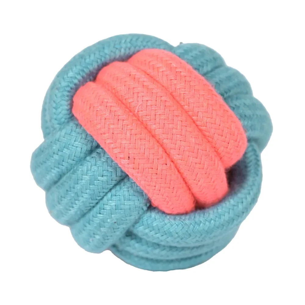 Skatrs 3 Bone Shaped, Knotted Ball with Handle and Ball Shaped Rope Chew Toy for Dogs and Cats Combo - Image 2