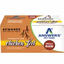 Answers Dog and Cat Frozen Pet Food Fermented Chicken Feet - 10 Count
