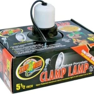 Zoo Med Laboratories 100 Watt Deluxe Porcelain Clamp Lamp - 5.5 Inch