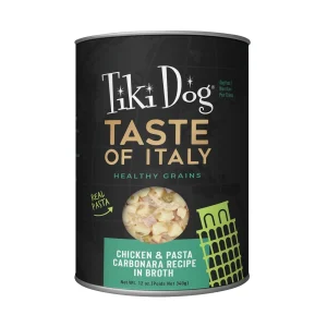 Tiki Dog Taste of the World Italian Carbonara Canned Dog Food - 12 oz Can - Case of 8