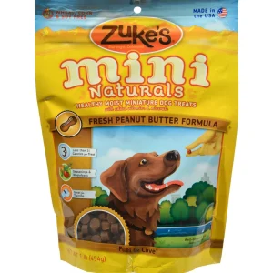 Zuke's Mini Naturals Peanut Butter Soft and Chewy Dog Treats - 1 lb Bag