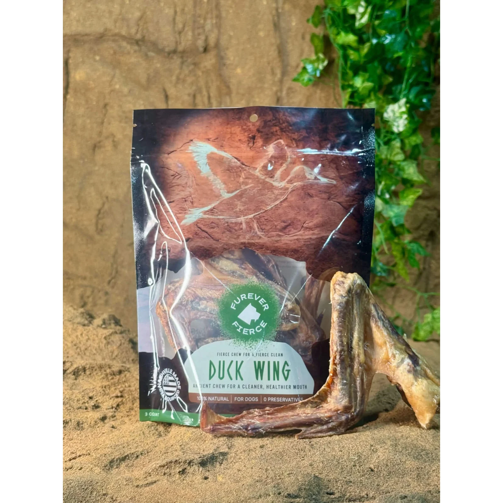 Furever Fierce Dehydrated Duck Wing Dog Treats - Image 2