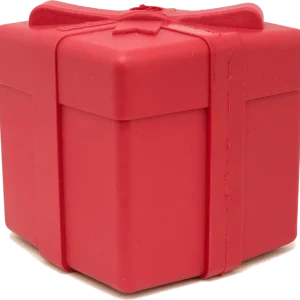 SP Gift Box Durable Rubber Chew Dog Toy & Treat Dispenser