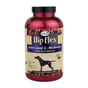 Naturvet Hip Flex Tablets Level 2 (Moderate) Dog Supplements - 120 ct Bottle