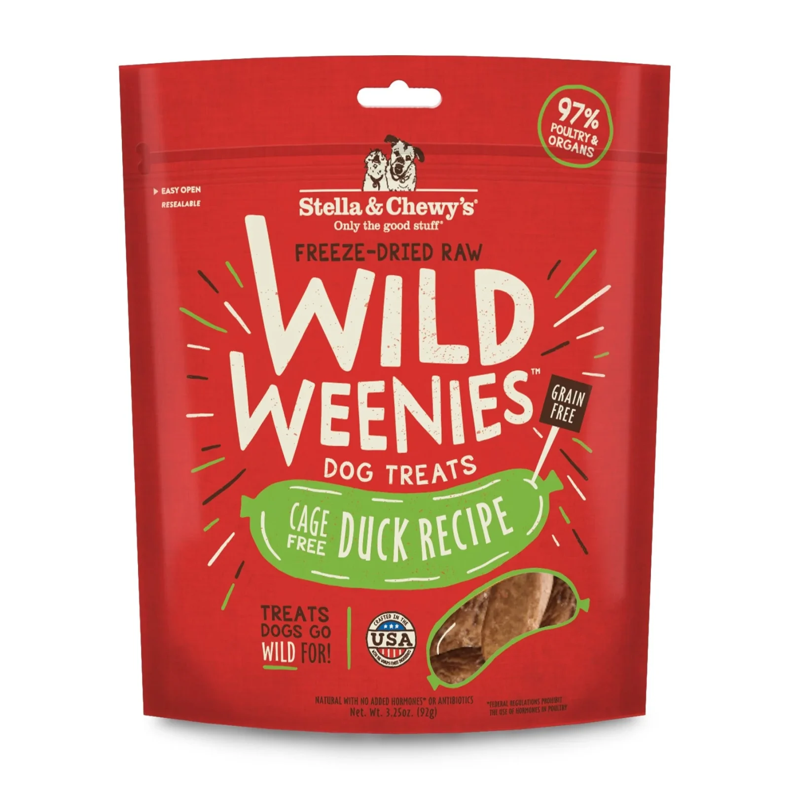 Stella & Chewy's Weenie Duck Freeze Dried Dog Treats - 3.25 Oz