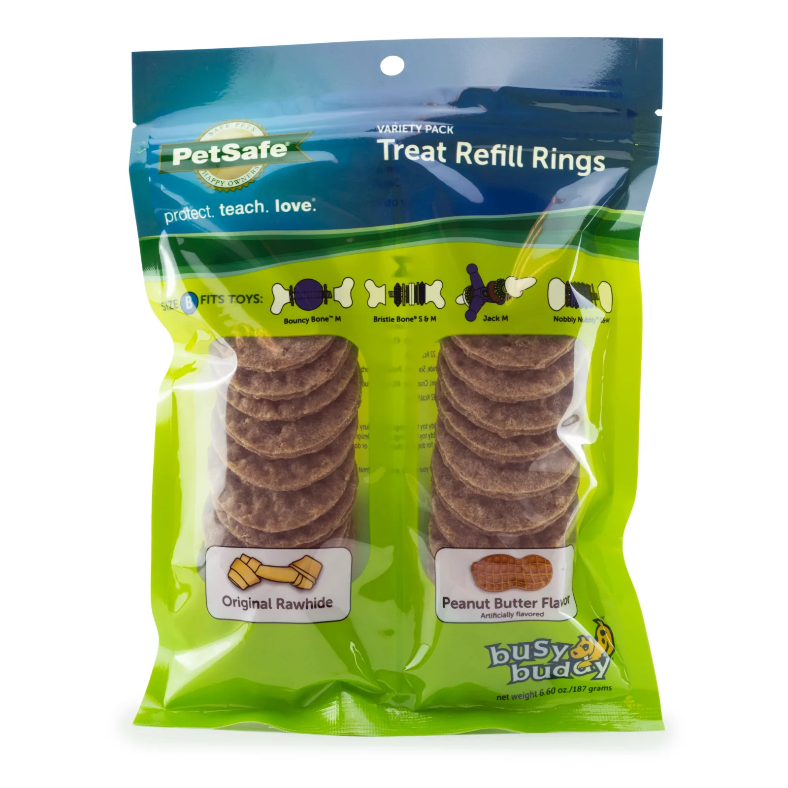 Busy Buddy® Rawhide Treat Rings, Variety Pack, 24 Count - Image 2
